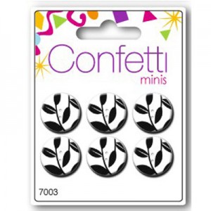 Пуговицы декоративные BUTTON FASHION "Confetti", пластиковые, арт. 7003, 4 шт., 21 мм